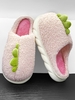 Fleece Closed Toe Dinosaur Slippers