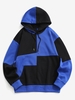 Fleece-Lined Colorblock Hoodie 2xl Blue