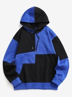 Fleece-Lined Colorblock Hoodie 2xl Blue
