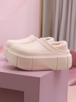 Fleece Lined Lounge Platform Warm Slippers