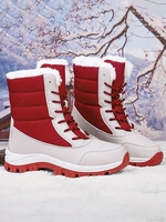 Fleece Lined Lug Sole Warm Winter Boots