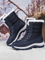 Fleece Lined Lug Sole Warm Winter Boots