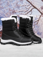 Fleece Lined Lug Sole Warm Winter Boots