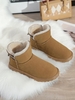 Fleece Lined Patched Design Snow Boots