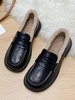Fleece Lined Platform Warm Loafers