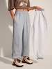 Fleece Lined Pocket Beam Feet High Rise Pants L Light gray