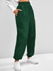 Fleece Lined Pocket Beam Feet High Rise Pants M Green