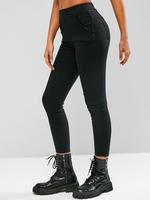 Fleece Lined Pocket Skinny Pull On Ponte Pants 2xl Black