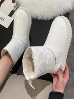 Fleece Lined Puffer Padded Winter Snow Boots