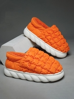 Fleece Lined Quilted Padder Puffer Warm Slippers