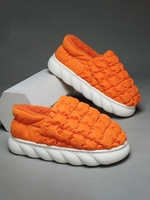 Fleece Lined Quilted Padder Puffer Warm Slippers