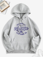 Fleece-lined THE ORIGINAL Graphic Marled Hoodie M Gray