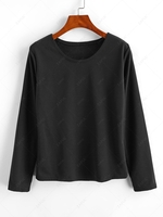 Fleece Lining Heather Pullover Sweatshirt L Black