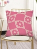 Floral Checked Pattern Pillowcase