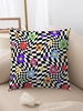Floral Checkered Pattern Plush Pillowcase
