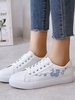 Floral Embroidered Casual Sneakers