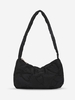 Floral Embroidered Zippered Shoulder Bag