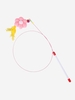 Floral Feather Bell Cat Teaser Stick