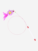 Floral Feather Bell Cat Teaser Stick