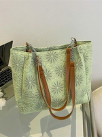 Floral Graphic Large Capacity Shoulder Tote Bag