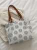 Floral Graphic Large Capacity Shoulder Tote Bag