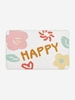 Floral HAPPY Graphic Water Absorption Mat