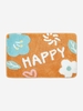 Floral HAPPY Graphic Water Absorption Mat