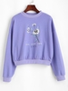 Floral HEAL LEARN GROW Graphic Sweatshirt L Purple mimosa