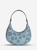 Floral Jacquard Canvas Shoulder Hobo Bag