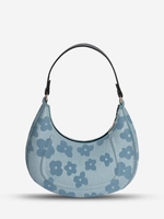 Floral Jacquard Canvas Shoulder Hobo Bag
