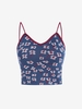 Floral Knit Camisole Blue