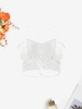 Floral Lace Padded Strappy Bralette White