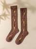 Floral Over The Calf Socks