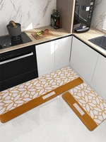 Floral Pattern Kitchen Mat