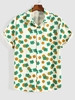 Floral Polka Dot Summer Button Up Shirt M