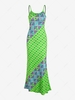 Floral Print Cami Maxi Dress M Green