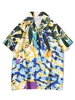 Flower Leaves Art Print Button Up Shirt Xxl Sun yellow