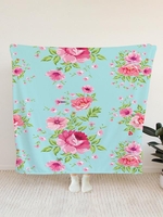 Flower Pattern Flannel Blanket