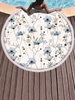 Flower Pattern Tassel Decor Beach Towel