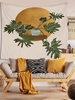 Flowerpot and Plant Print Tapestry