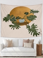 Flowerpot and Plant Print Tapestry
