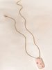 Flowers Letters Tag Pendant Necklace