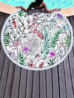 Flowers Plant Printing Beach Towel