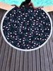 Flowers Printed Tassel Decor Beach Towel
