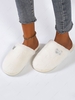 Fluffy Butterfly Applique Closed Toe Slippers