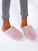 Fluffy Butterfly Applique Closed Toe Slippers