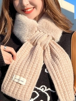 Fluffy Faux Fur Knit Thermel Scarf