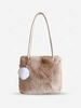 Fluffy Faux Fur Pompom Shoulder Bag