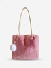 Fluffy Faux Fur Pompom Shoulder Bag