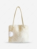 Fluffy Faux Fur Pompom Shoulder Bag